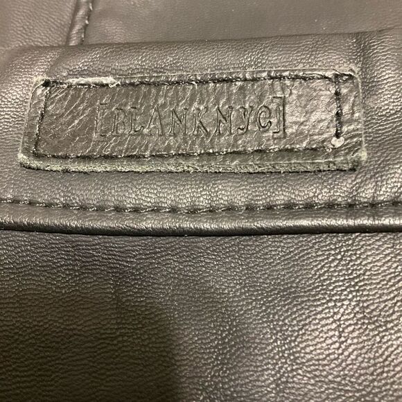 Blank NYC Midrise Skinny Faux Leather Pants, Size 29/6-8. Black - Picture 4 of 7